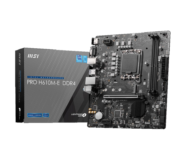 MSI Płyta główna PRO H610M-E s1700 DDR4 HDMI M.2 mATX PRO H610M-E DDR4 - 709218 - zdjęcie